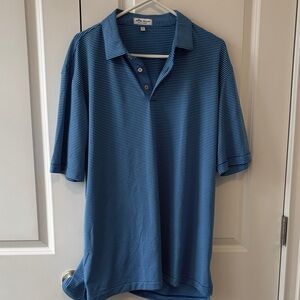 Peter Millar Navy Striped Polo Shirt